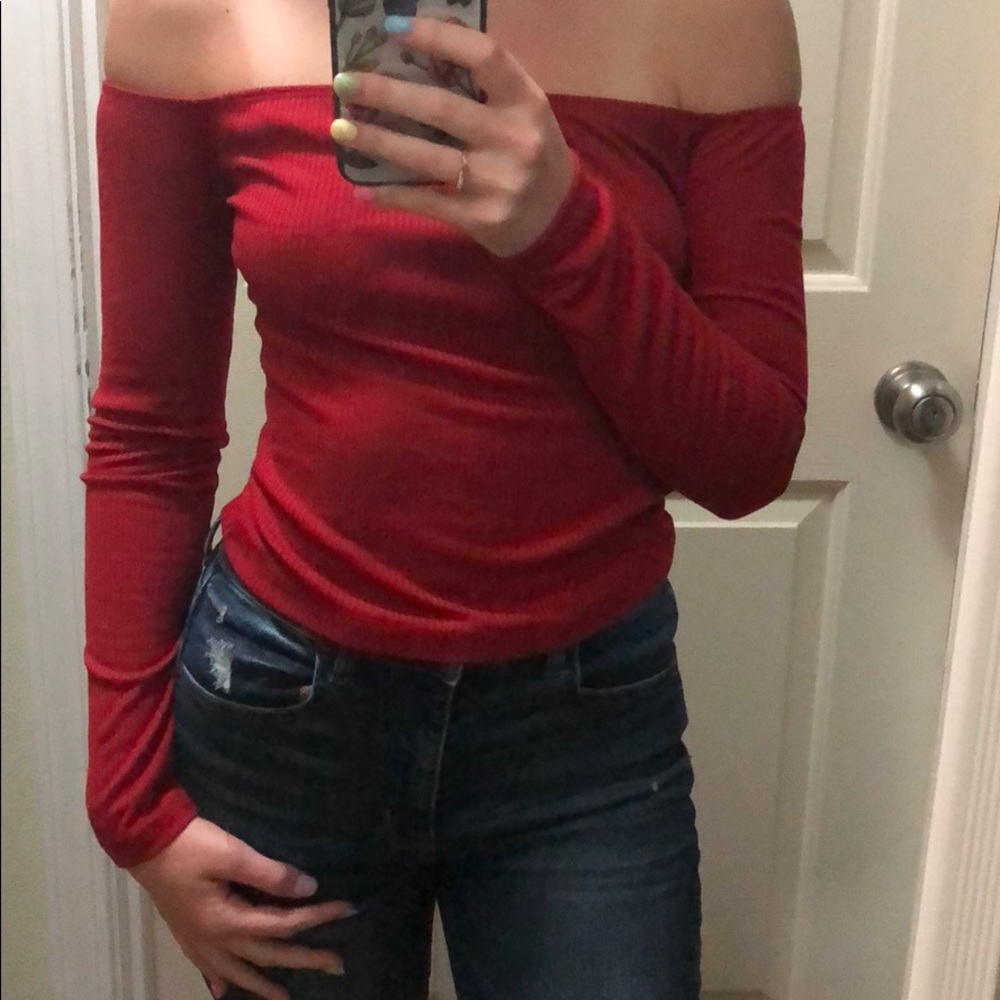 Off the shoulder crop top